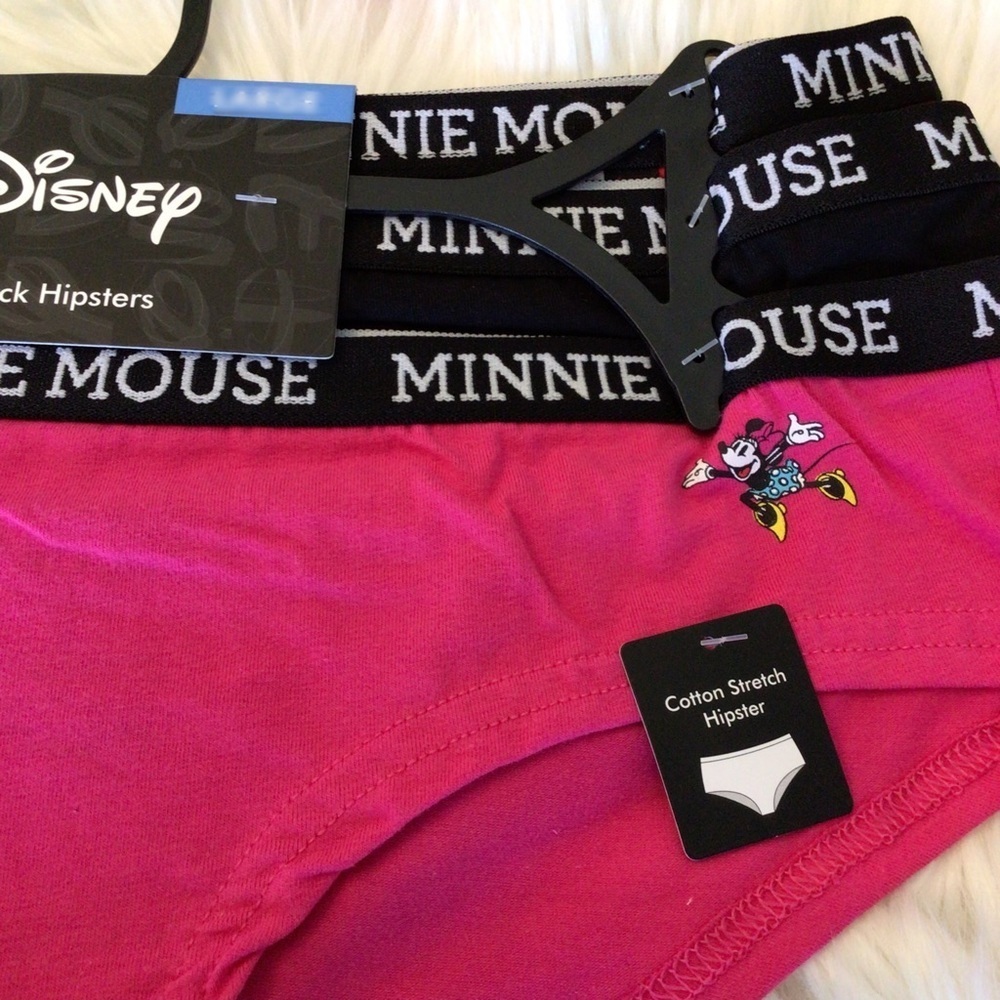 3-Pack Disney Womens Minnie Mouse Hipster Panty Choose Size - Picture 2 of 5